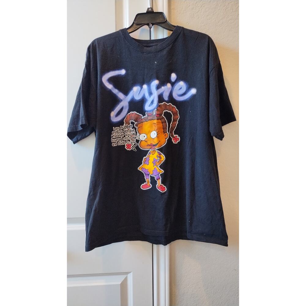 Nickelodeon By Susie short Sleeves Cotton Black  T-Shirt Size XL